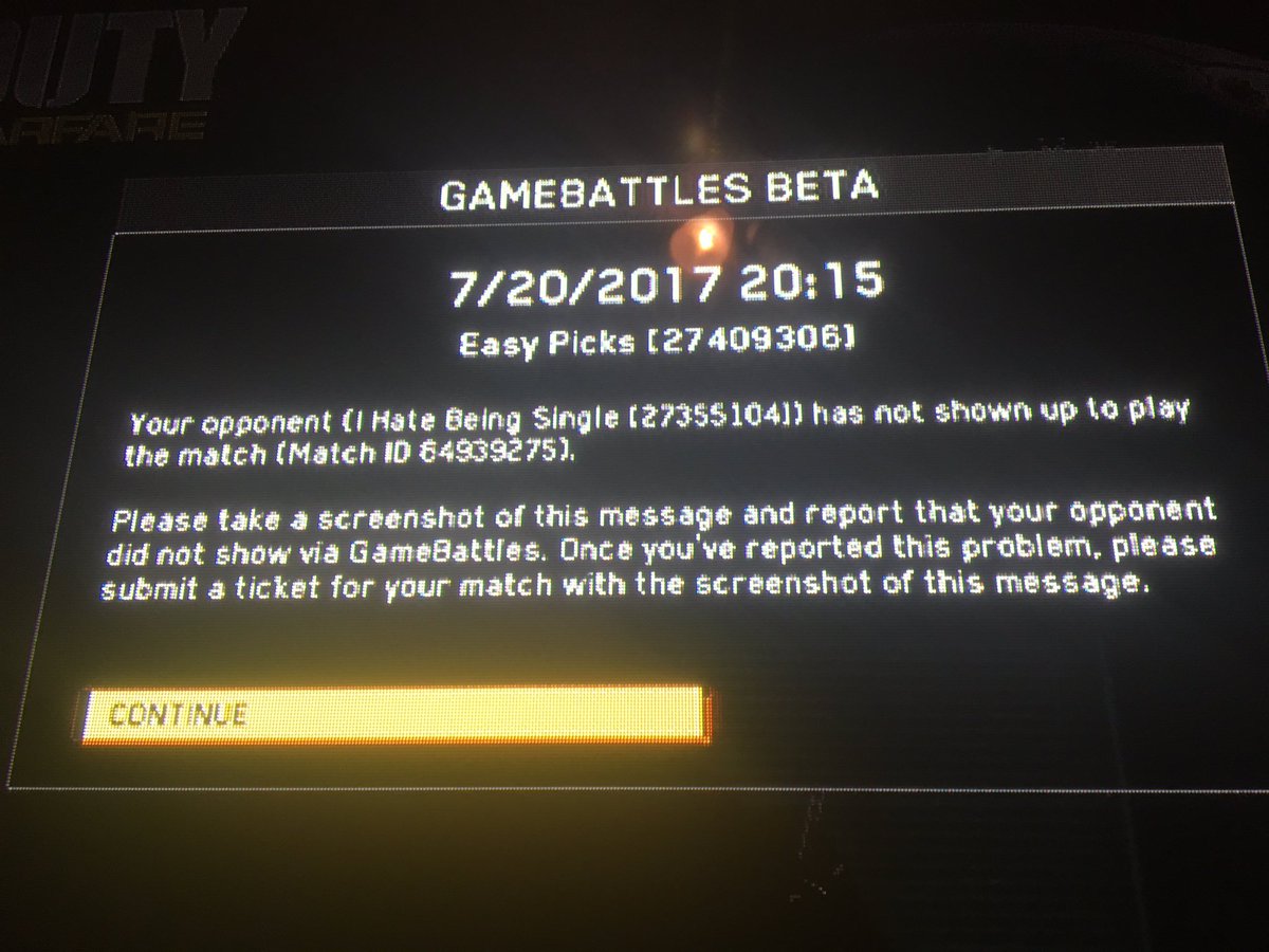 PPicks__'s tweet image. Opponent did not show up to the match @GameBattles