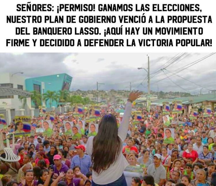 johaortizv's tweet photo. "¡Aquí hay un movimiento firme y decidido a defender la victoria popular!" @GabrielaEsPais 🇪🇨💚➡️ https://t.co/YJQlCt5XRE https://t.co/dCLDP0b86n