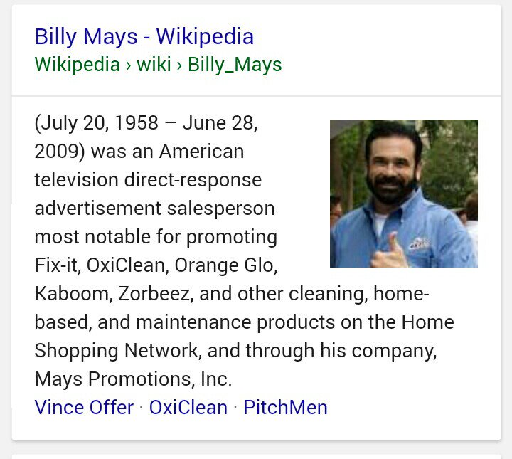 Happy Birthday, Billy Mays!!! We miss you!!! 