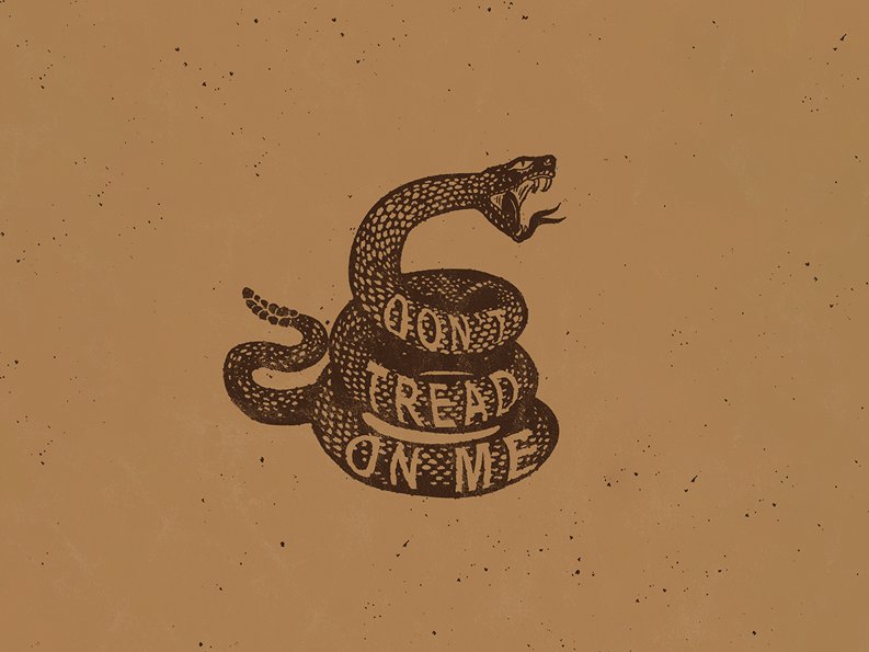 Patrick_dN's tweet photo. Don't Tread On Me.
#illustration #lettering #handlettering #merch #tshirt https://t.co/9DwxdPACy1