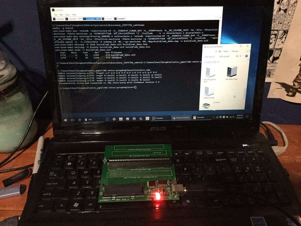 InfiniteNesLive's tweet photo. Great success! Implemented stm32 USB 2.0 firmware drivers from scratch, fully enumerated and detected just over 1KB. #nobloatware #noIDE https://t.co/FccxngrDMT