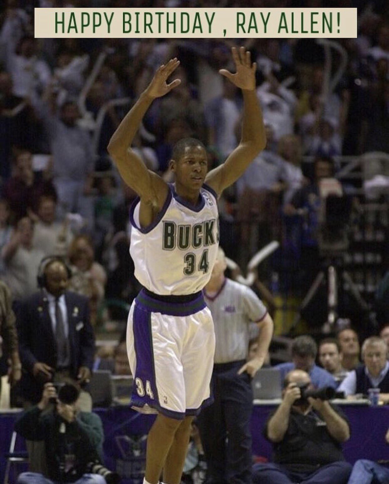 Happy Birthday to former Milwaukee Bucks Shooting Guard Ray Allen! 