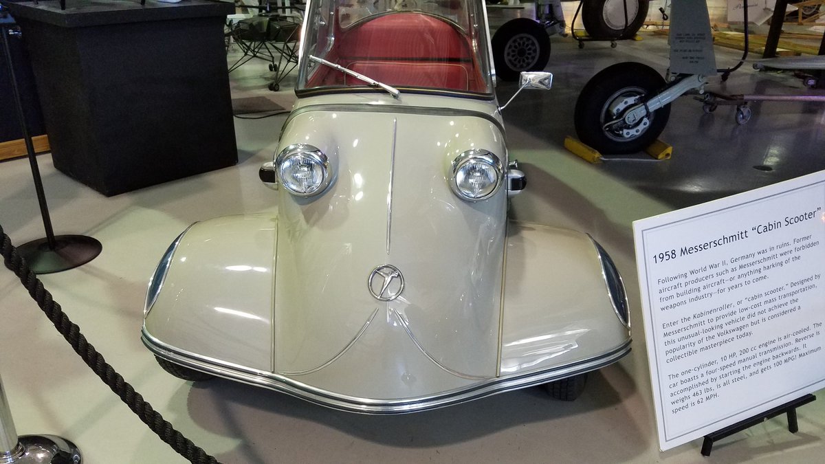 FoundAFace's tweet image. The Hiller Aviation Museum is a face finder's paradise. #foundaface on this Messerschmitt "Cabin Scooter."