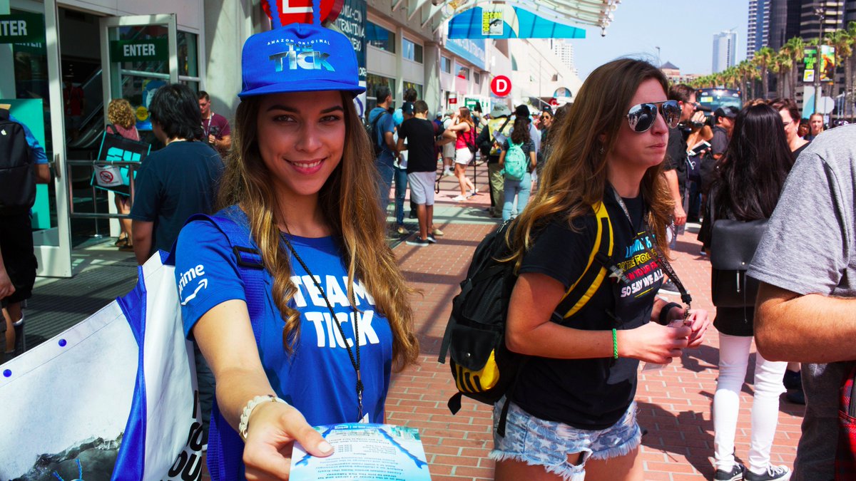 Here's to the start of a NEAT weekend! #TheTick Takeover is ready for you 9AM - 6PM on the corner of J &amp; 1st St. #SDCC2017 #TheTickSDCC