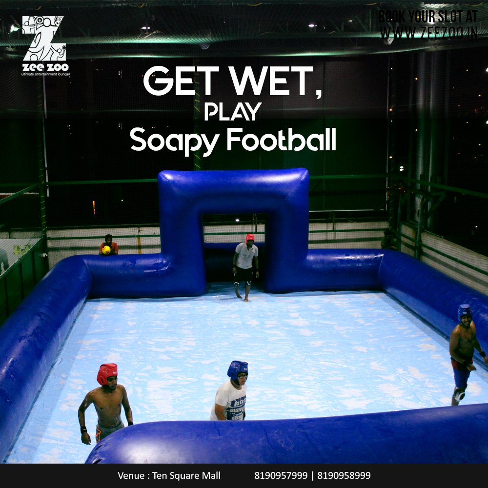zeezoochennai's tweet photo. Enjoy your weekend with Soapy Football!!
Book Your Slots: https://t.co/dRoQgCqUIn
#SlotsOpen #BookYourSlot #SoapyFootball #WetFootball https://t.co/ENx2bQEth9