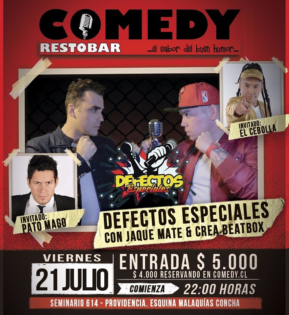comedyrestobar's tweet photo. #Viernes 22hrs
Con todo el 👊💪 llega la propuesta de #humor #DefectosEspeciales
Stand Up + Beat Box 
Invitados #Cebolla y #PatoMago comedy.cl https://t.co/Y9ytcWRYZF