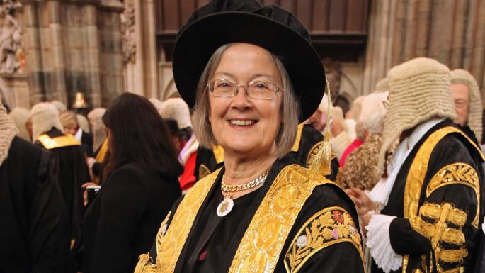 thetimes's tweet photo. Baroness Hale to make history as Britain’s first female top judge https://t.co/TOUPYx64Ip https://t.co/mfuopn0N1c
