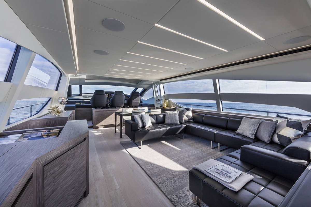 West_Coast_Int's tweet photo. This is the comfort of the fast Pershing 82. @FerrettiGroup #Pershing #Pershing82 https://t.co/oEnAUJKUOM https://t.co/uVhCUFCGmE