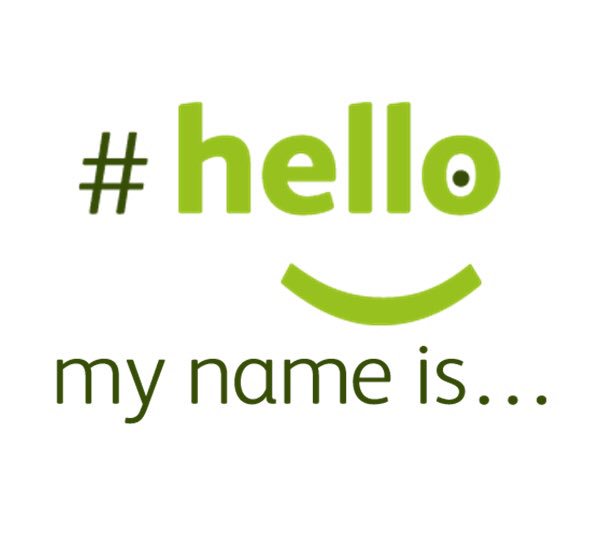 Sunday (23rd) is international #hellomynameis day. Here's how you or your organisation can get involved fabnhsstuff.net/2017/07/18/hel… #NHScomms