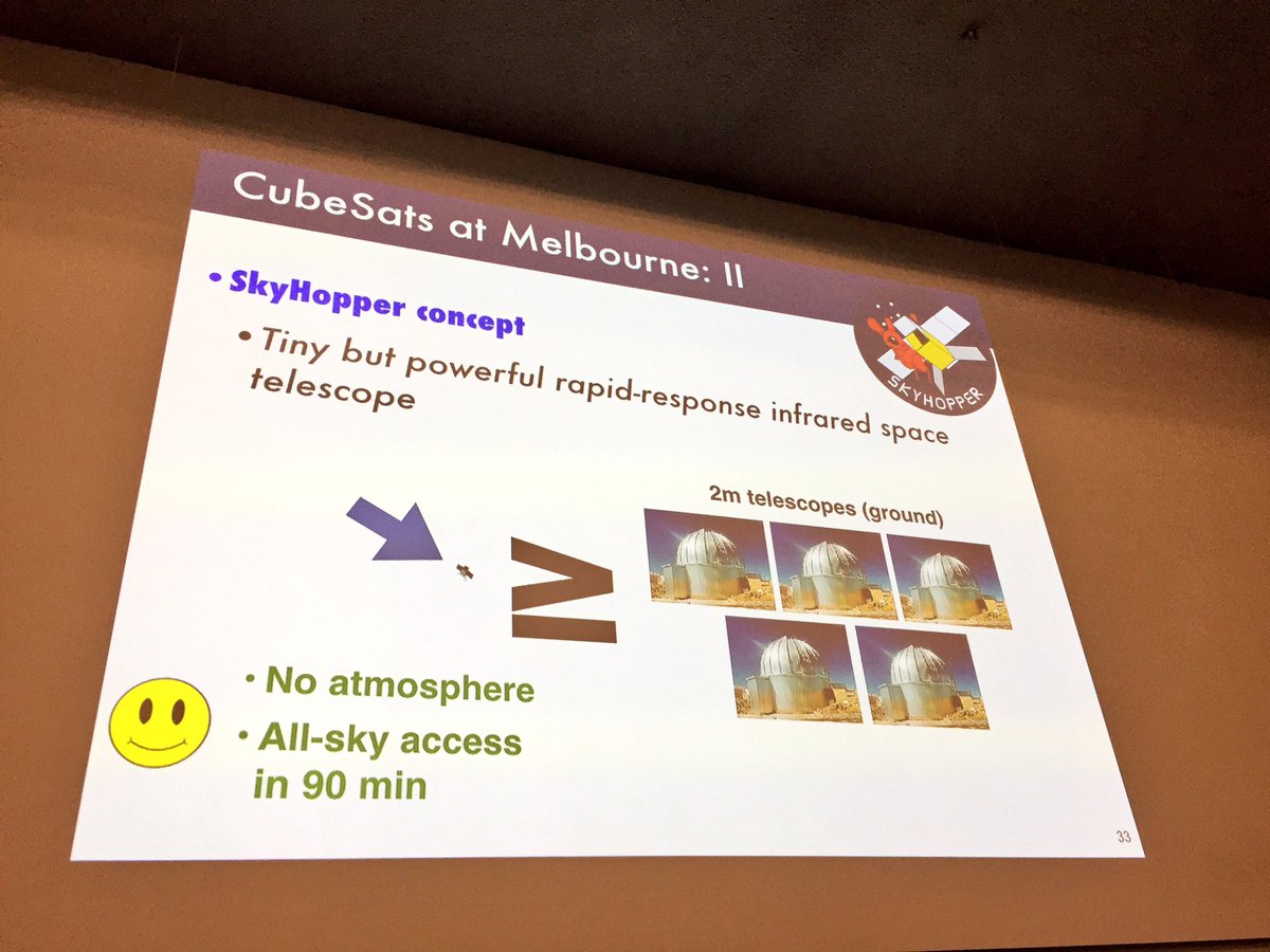 Trenti: Little SkyHopper cubesat will be able to do as well as an array of five 2-meter ground-based telescopes