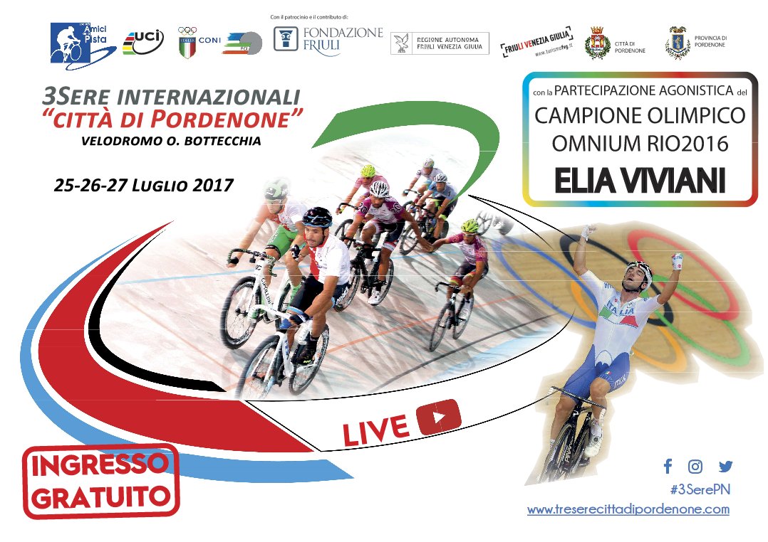 BccPnMonsile's tweet photo. #CICLISMO SU PISTA
25-26-27 Luglio #Pordenone
#3serepn
Velodromo #Bottecchia
Anche grazie al sostegno di #BccPN
https://t.co/Ec9WH3lbP2 https://t.co/7PhBcGiAlp