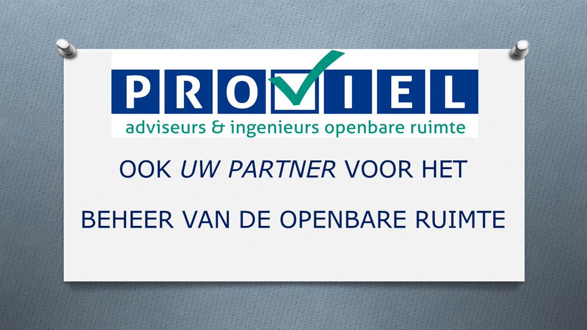 <a href="/Proviel/">Proviel B.V.</a> Ook uw partner voor het beheer van de openbare ruimte.
Lees hier waarom: tinyurl.com/yaaj6o7j
