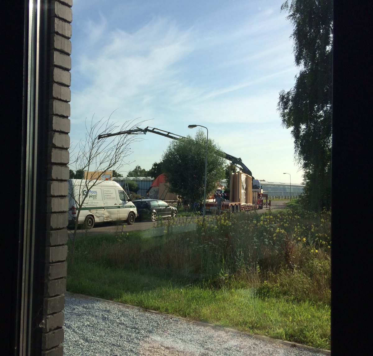 LokoArchitecten's tweet photo. Toezicht vanaf de werkplek @LokoArchitecten De uitbreiding en #restauratie  #Lent begint vorm te krijgen. De eerste wanden zijn geplaatst. https://t.co/mCuDhgQmFI