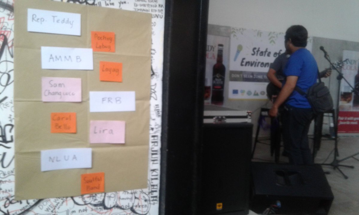 We're all set! 

See you here at Sagul Malingap Foodpark for the STATE OF THE ENVIRONMENT JAM: Don't Seen Zone the Green Zone!