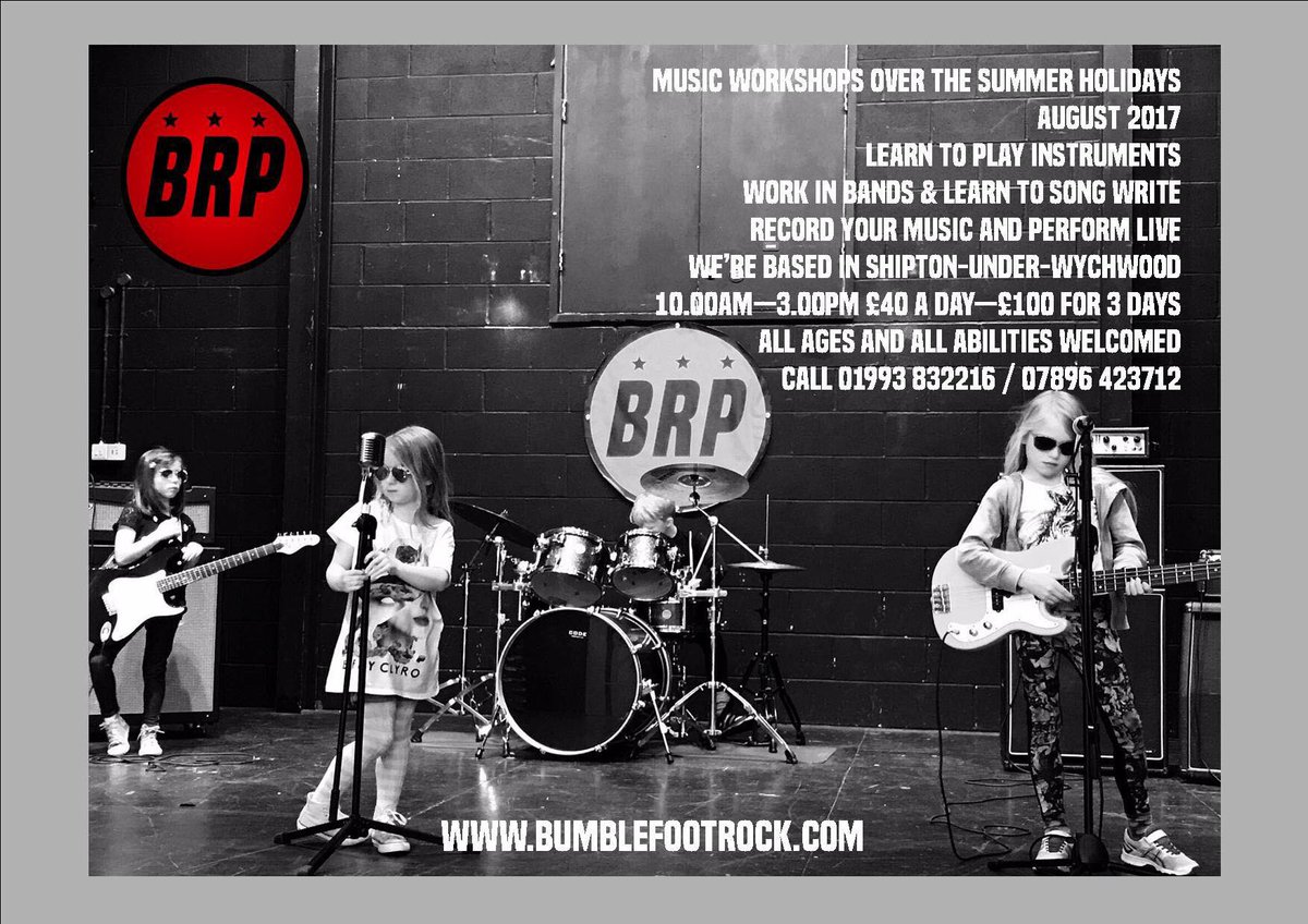 BumblefootRock's tweet image. If you love music and want to have the most fun, then our summer workshops are just for you!! #bumblefootrockproject #stagework #songwriting