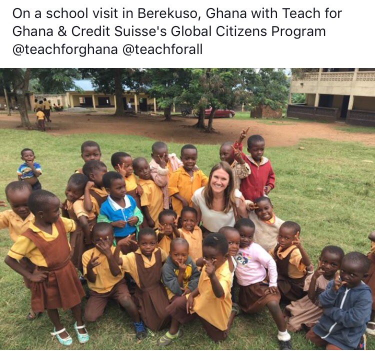 RuizSw18's tweet photo. #meredithross making us #proud in #Ghana! 💃🏻
@TeachForAll @TeachForGhana #creditsuisse #globalcitizenprogram #education #school https://t.co/KoJVVOzR25