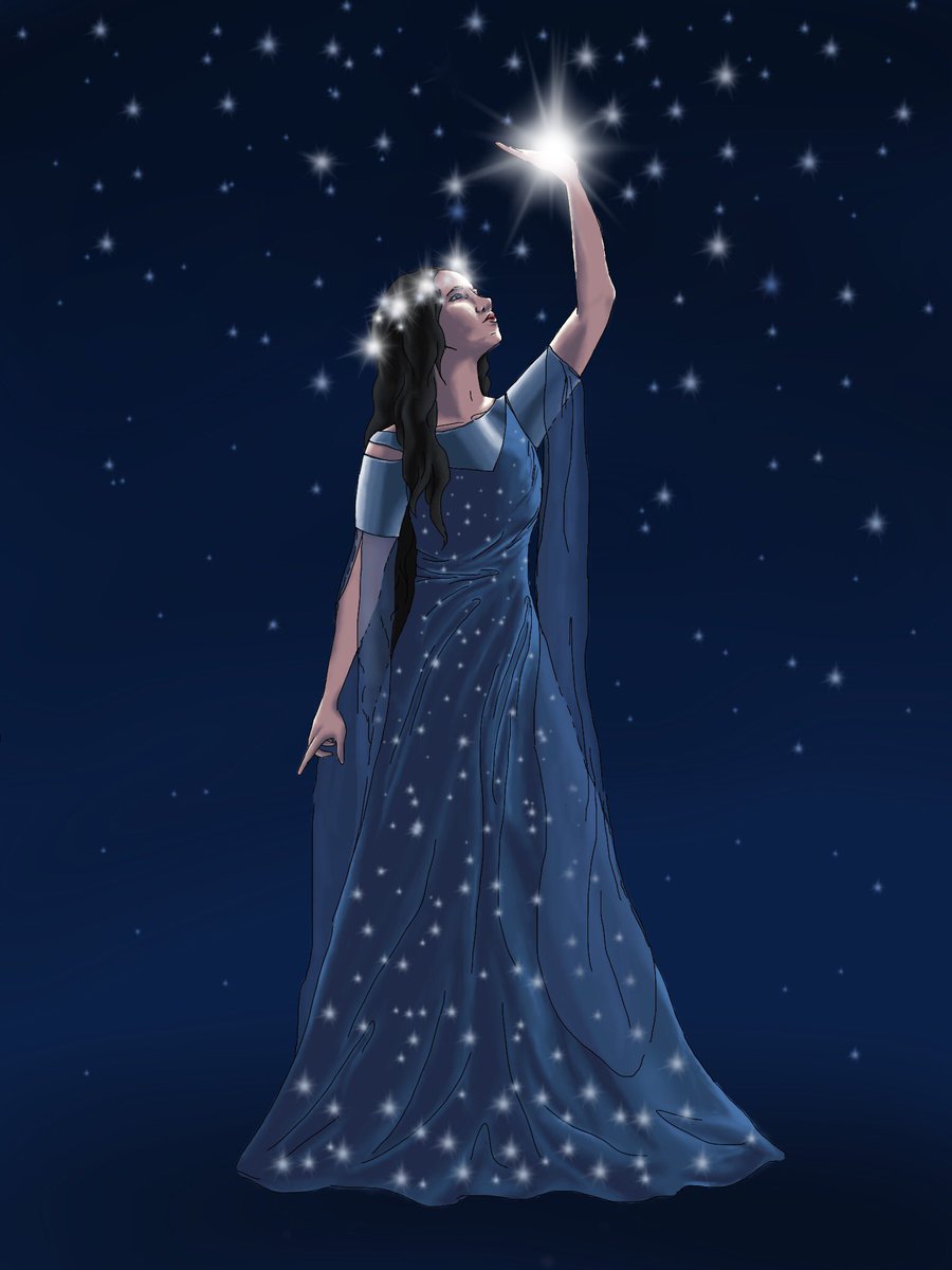 Valar Drawing My digital drawing of the Varda, Queen of the Stars. #Valar #Tolkien # ...