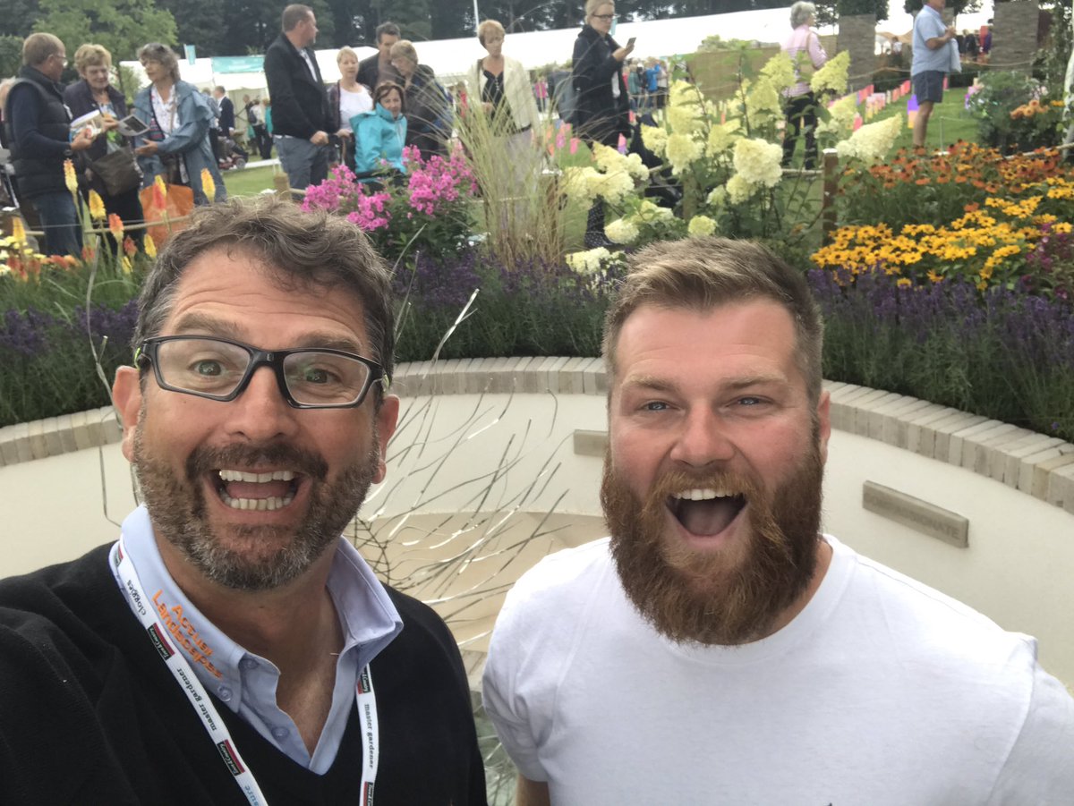 ActualLandscpes's tweet photo. Great to see #RHSTatton Young Landscaper Award Winner Elliot Hood on our #FacingFearFindingHope Show garden ;-) https://t.co/QMsWIBdTmy