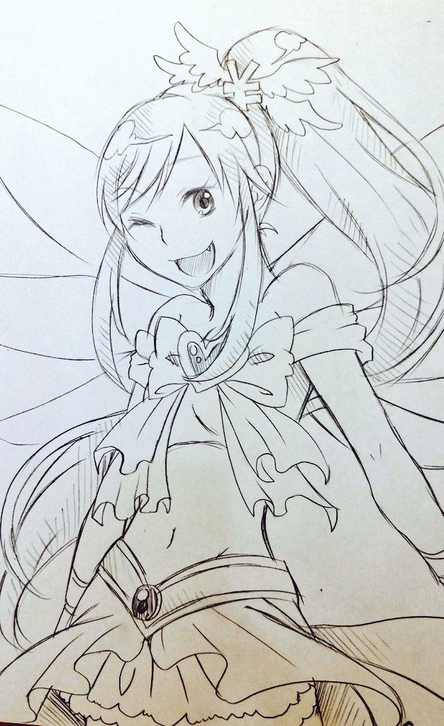 原稿出来ないからメモに落書き。魔法少女。 