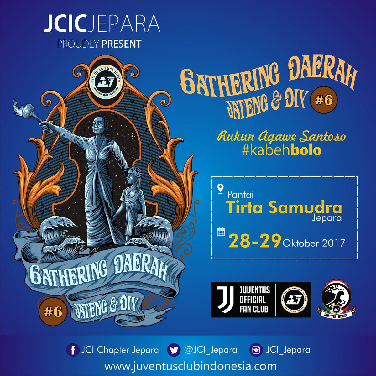 ramaiken gaess Gathda Jateng Di Jepara..more info cek Flyer
<a href="/JCI_Jepara/">Juventini Jepara</a> @JCI_Sukoharjo <a href="/JCI_Boyolali/">Juventini BOYOLALI</a> <a href="/JCIPemalang/">Juventini Pemalang</a> <a href="/JCI_Kudus/">Juventini Kudus</a> <a href="/Juvesragen/">Juventini Sragen</a>