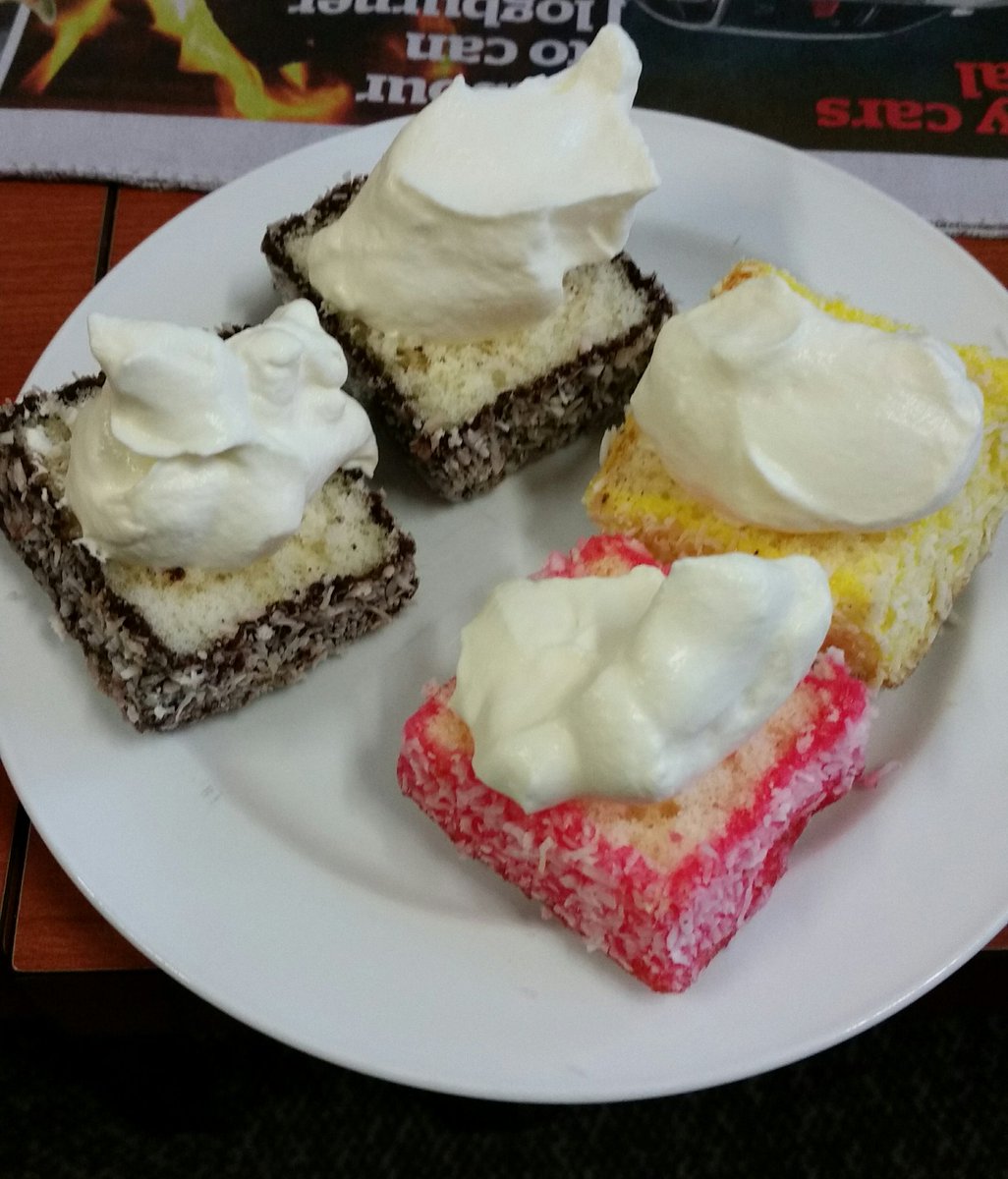 Purp1eBee's tweet photo. Happy International Lamington Day! https://t.co/WpLor9R3Ov