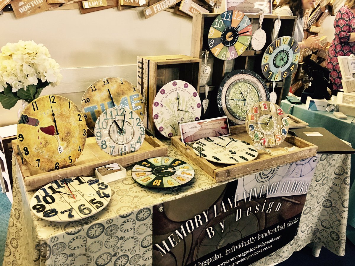 MemoryLnclocks's tweet photo. A selection of my Clocks on display @WyedeanSchool  Creativity Festival. Such a fantastic event and so glad to have been a part of it! https://t.co/1a6TuNIzSQ