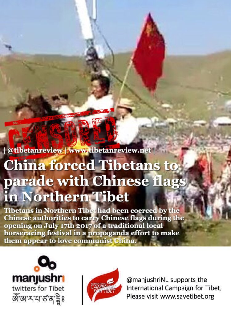 manjushriNL's tweet photo. #China forced Tibetans to parade with Chinese flags in Nothern #Tibet: https://t.co/HK0GdmRN26
#freeTIBET! #humanrights #genocide #amnsety https://t.co/qCQ7OfP4CU