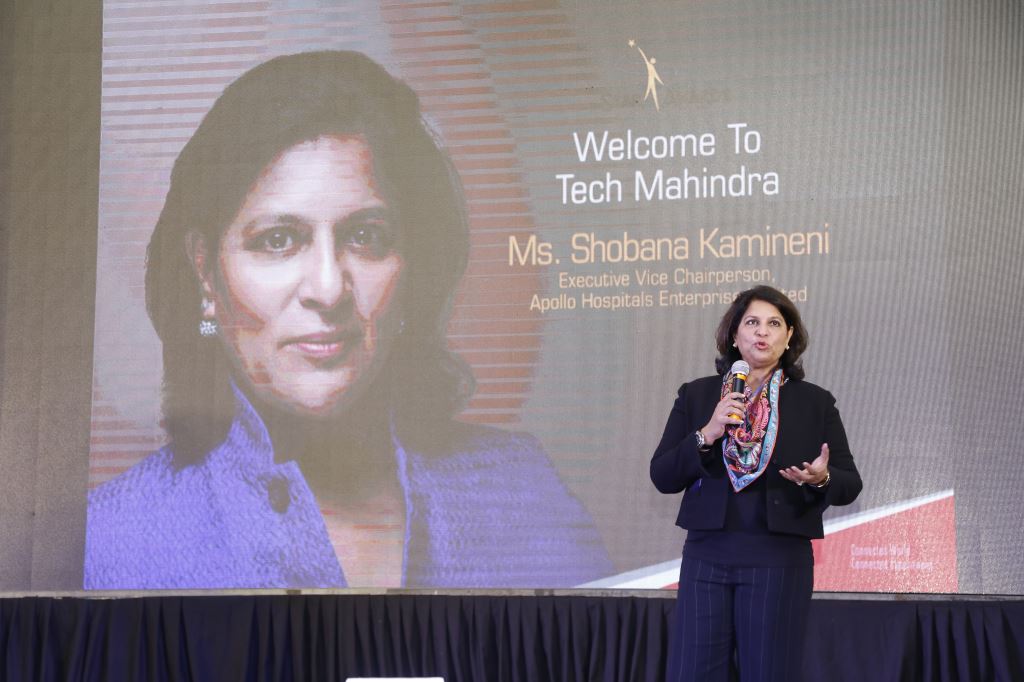C_P_Gurnani's tweet photo. Thank U Shobhana for your time &amp; talk @tech_mahindra Your ideas always provoke thought.. #TechMStarAwards ShobhanaKamineni  #ApolloHospital https://t.co/BSETfHcAmZ