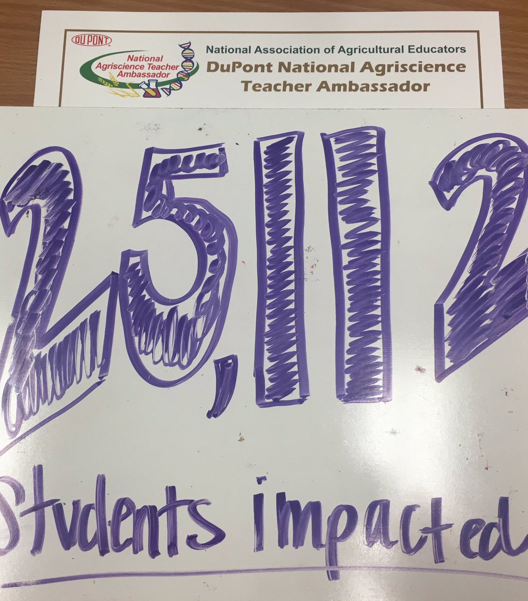 @DuPont_News Ag Ambassadors mean business! They will engage 25,112 students formally and informally.  @naae @nsta <a href="/LabAids/">Lab Aids</a> #NATAA17