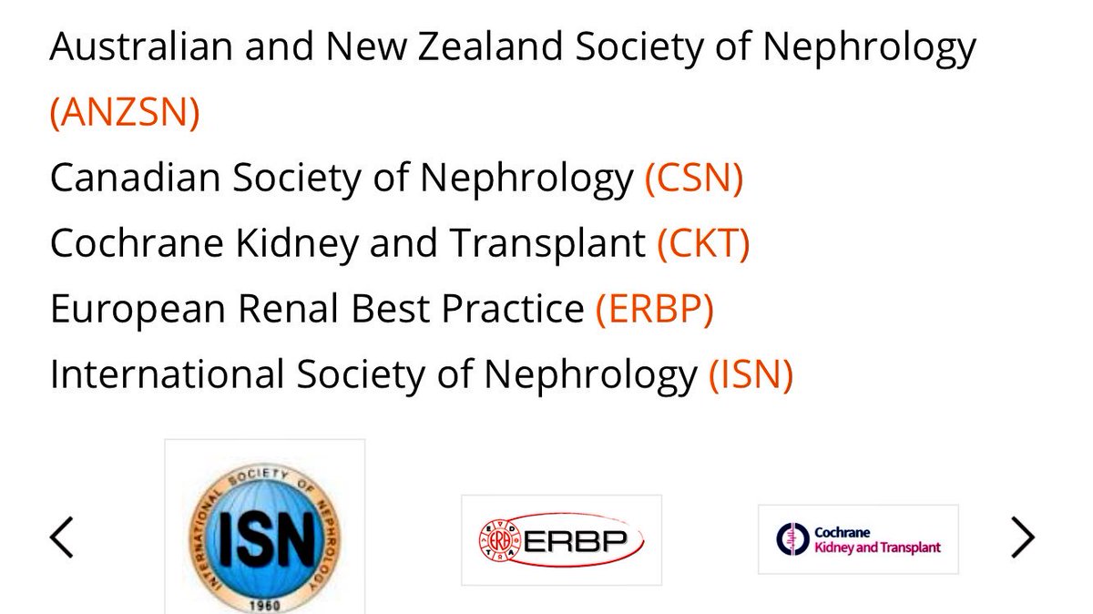 SONG core outcomes endorsed by <a href="/ISNkidneycare/">Int Society of Nephrology</a> <a href="/CochraneKidney/">Cochrane Kidney + Tx</a> <a href="/ANZSN/">ANZSN</a> <a href="/CSNSCN/">CSN</a> #ERBP songinitiative.org/endorsement/