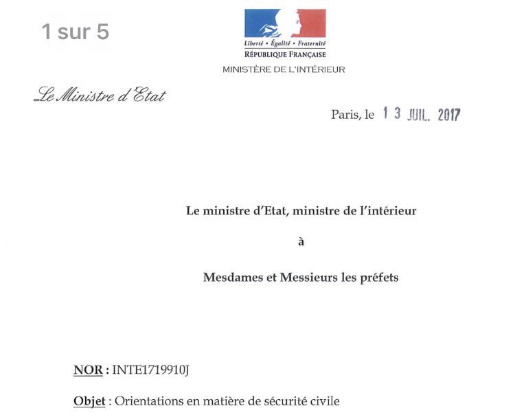 KevinMUGUET's tweet photo. [#sécurité civile]: circulaire du 13 juillet 2017 "orientations en matière de sécurité civile" @SecCivileFrance
https://t.co/2tmVzQim7S https://t.co/hKag12dpLY