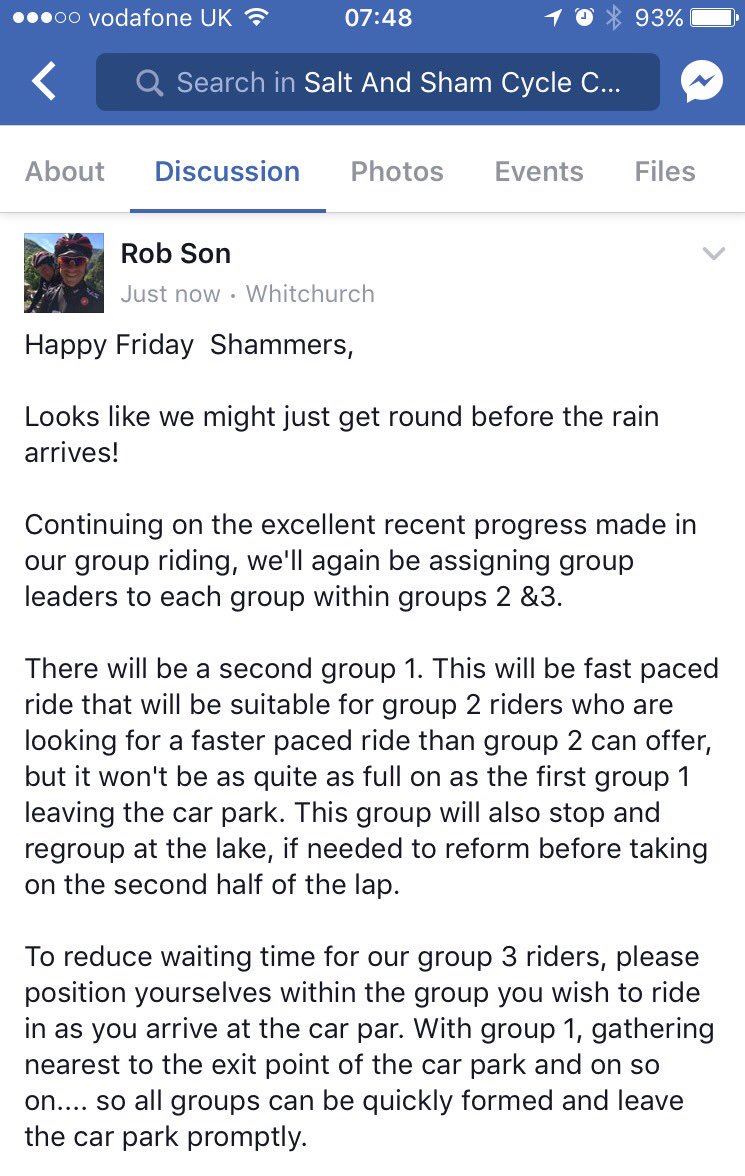 SAScycleclub's tweet photo. Every Saturday, 7am Ashton Way car park.
Lap of the Lakes
#SAS
#collectivecycling https://t.co/PAuTWpg7IT