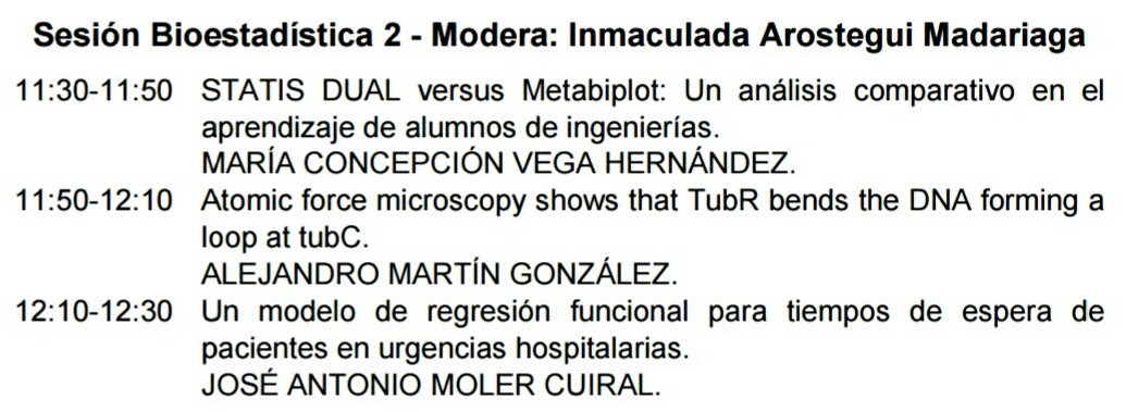 ribnikov's tweet photo. #JEDE2017 Sesión Bioestadística 2

@Biostatnet @SEIO_ES @usal IUUFyM https://t.co/Qja3r3vpO3