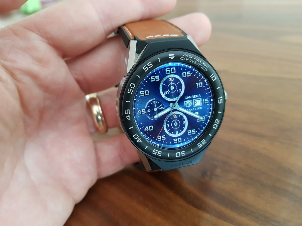 benwood's tweet photo. Test driving @TAGHeuer Connected Modular 45 smartwatch powered by @AndroidWear and @Intel #TechBling https://t.co/NGjajFEskO