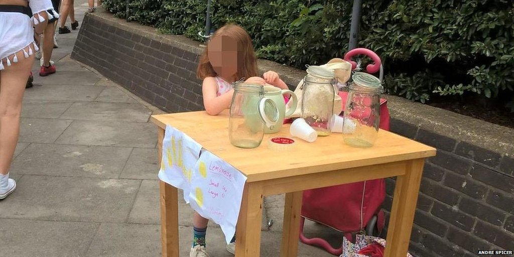 BBCNews's tweet photo. Five-year-old girl left in tears after she's fined £150 by a London council for setting up a lemonade stand https://t.co/cFy2H1KkAz https://t.co/QcEAIVP9un