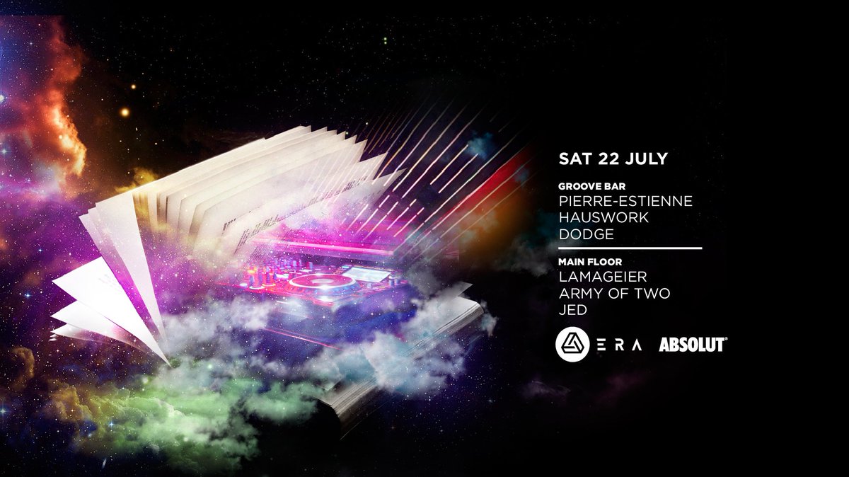 ERACapeTown's tweet photo. TONIGHT AT ERA 🔊 Groovebar: @VinylDIGZ, #Hauswork, @diggin4dodge / Main Floor: #Lamageier, #ARMYOfTwo, @jedisadj https://t.co/t9BsfD3ojF