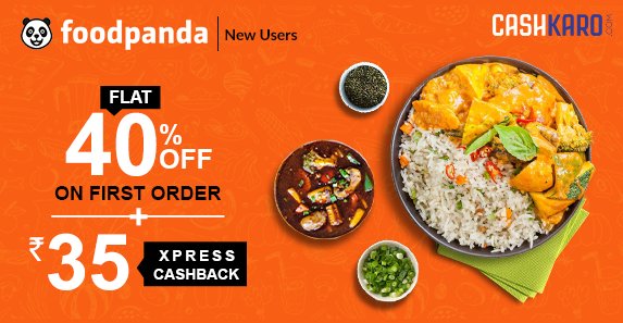 Cashkarocom's tweet photo. Make a hard day better with our #FoodpandaOffers! Order with FLAT 40% off + extra Rs.35 as Xpress #Cashback! https://t.co/WXNQdnoDXZ https://t.co/O0YgV1H1G2