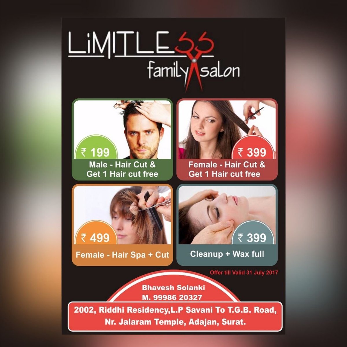 HelloSurat's tweet photo. Happy Monsoon Offer...
Grab it
Book You Appointment On 9998620327
#offers #surat #adajan #limitlessfamilysalon #hellosurat https://t.co/vUPGDrFT6I