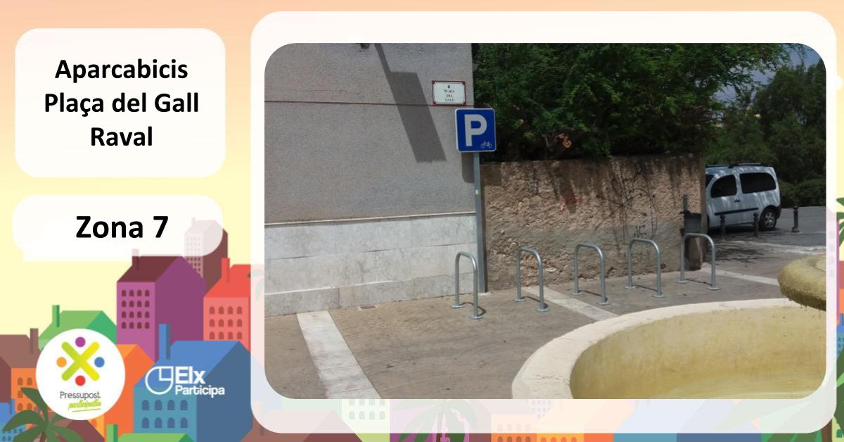 Aparcabicis en el Raval. Proposta recuperada pel Pressupost Participatiu d'entre les pendents de 2011. Contribuïm a un Elx més sostenible 🚴