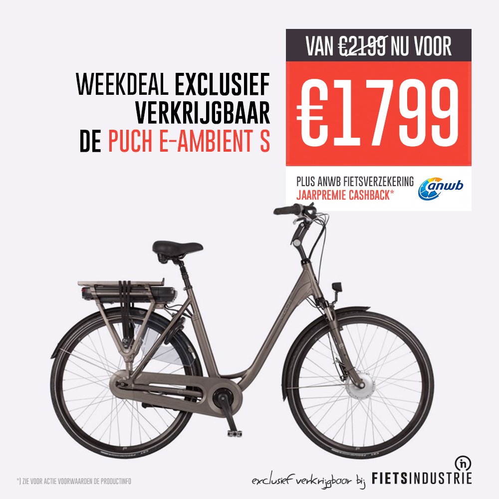 Fietsindustrie's tweet photo. Een #ebike alleen voor senioren? Dan is het tijd dat je kennismaakt met onze collectie. We starten met de stoere Weekdeal: Puch E-Ambient S https://t.co/HVVhyTOOGz