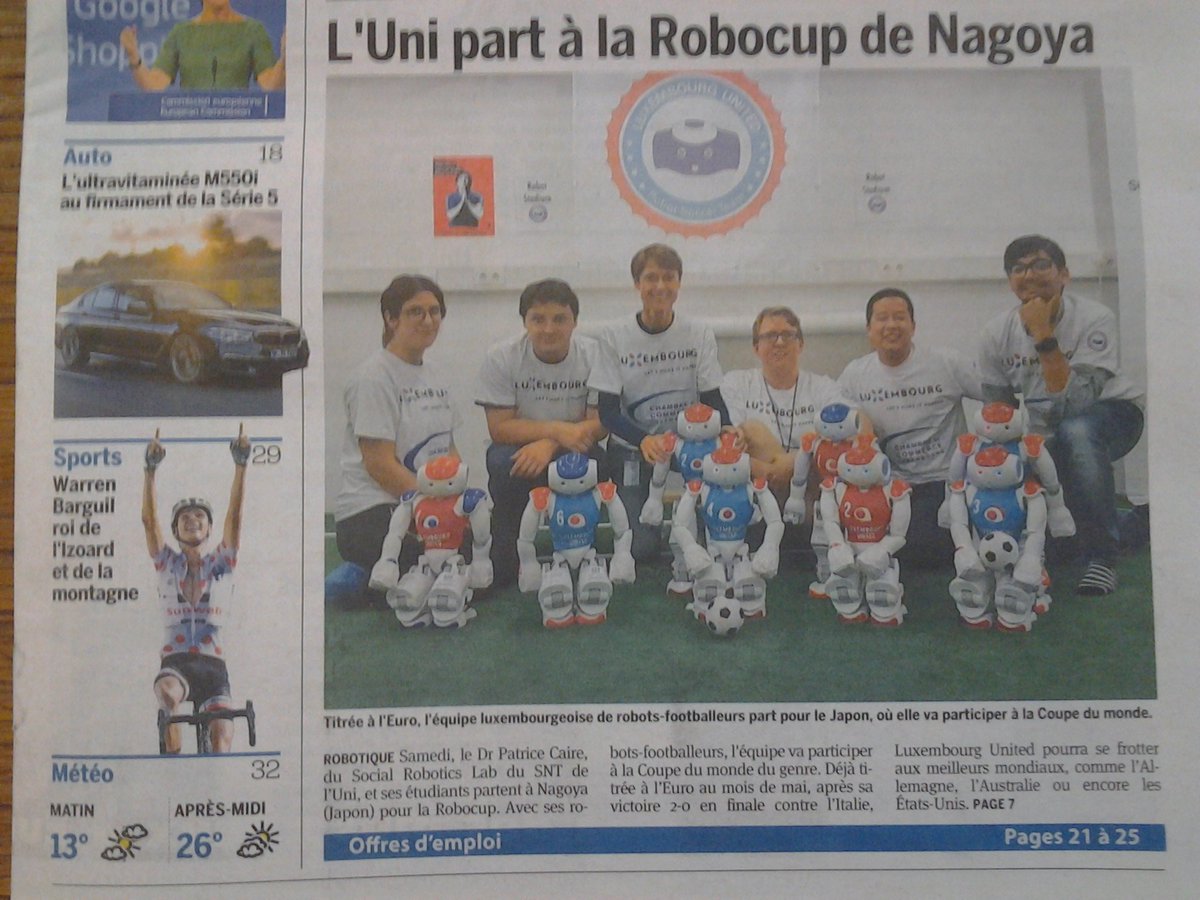 luxembourgutd's tweet photo. We are on the front page of today's l'essentiel! Check this out! https://t.co/lyUm7QKYDG