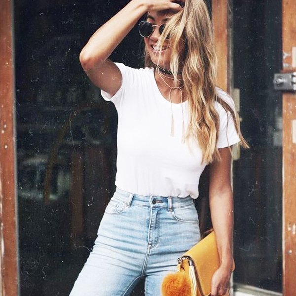 Keep your #outfit simple + over-accessorise with golden locks for the perfect #summer look. #blondehair #standenmay #fbloggers