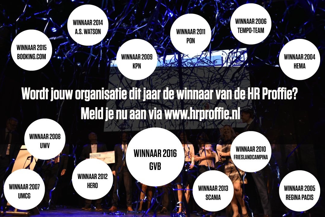 HRProffie's tweet photo. Wie wordt de winnaar van de HR Proffie 2017? Komt uw organisatie hiervoor in aanmerking? Meld je dan nu aan via https://t.co/PNqmESslsS https://t.co/Rpq4VyO6PE