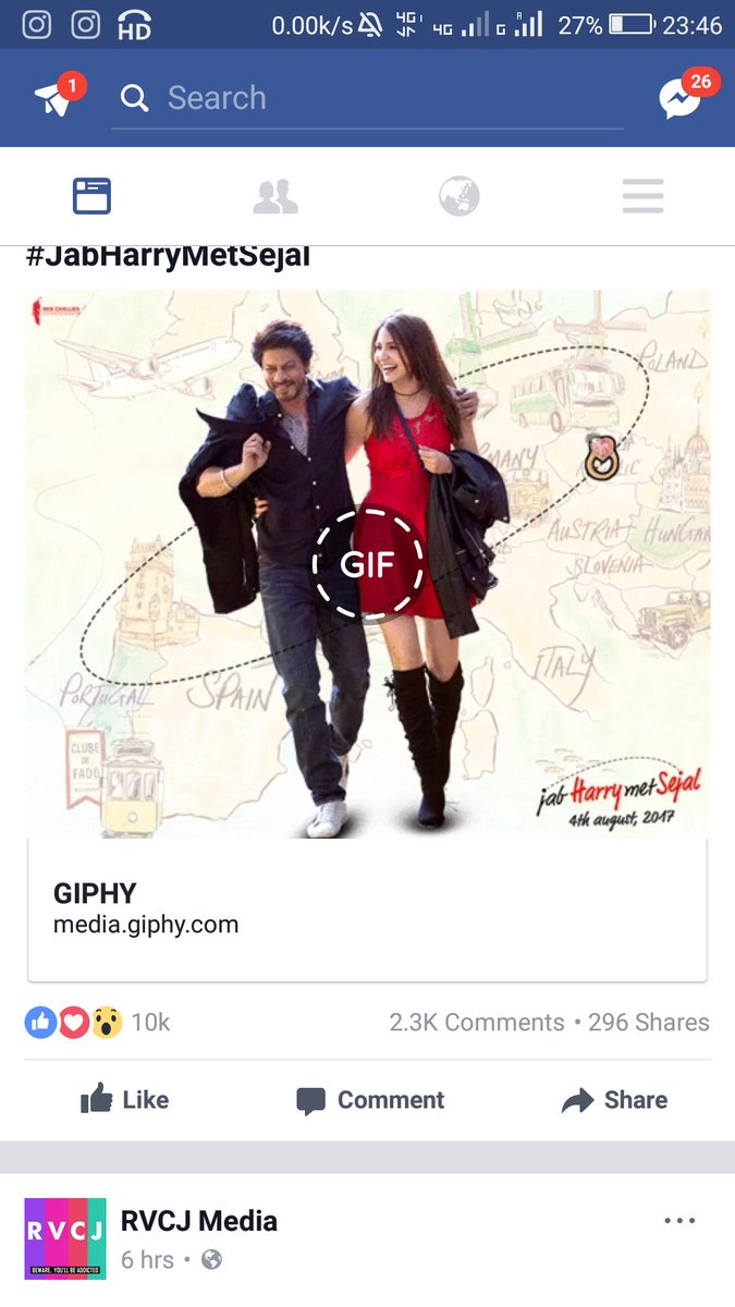 vyasvivek002's tweet photo. Dare completed @iamsrk @AnushkaSharma @SRKUniverse @RedChilliesEnt @boxofficeindia @Harry_sejal  #JHMSTrailer  #SRKTheGuide  #Srkians https://t.co/YPSY8CBh6L
