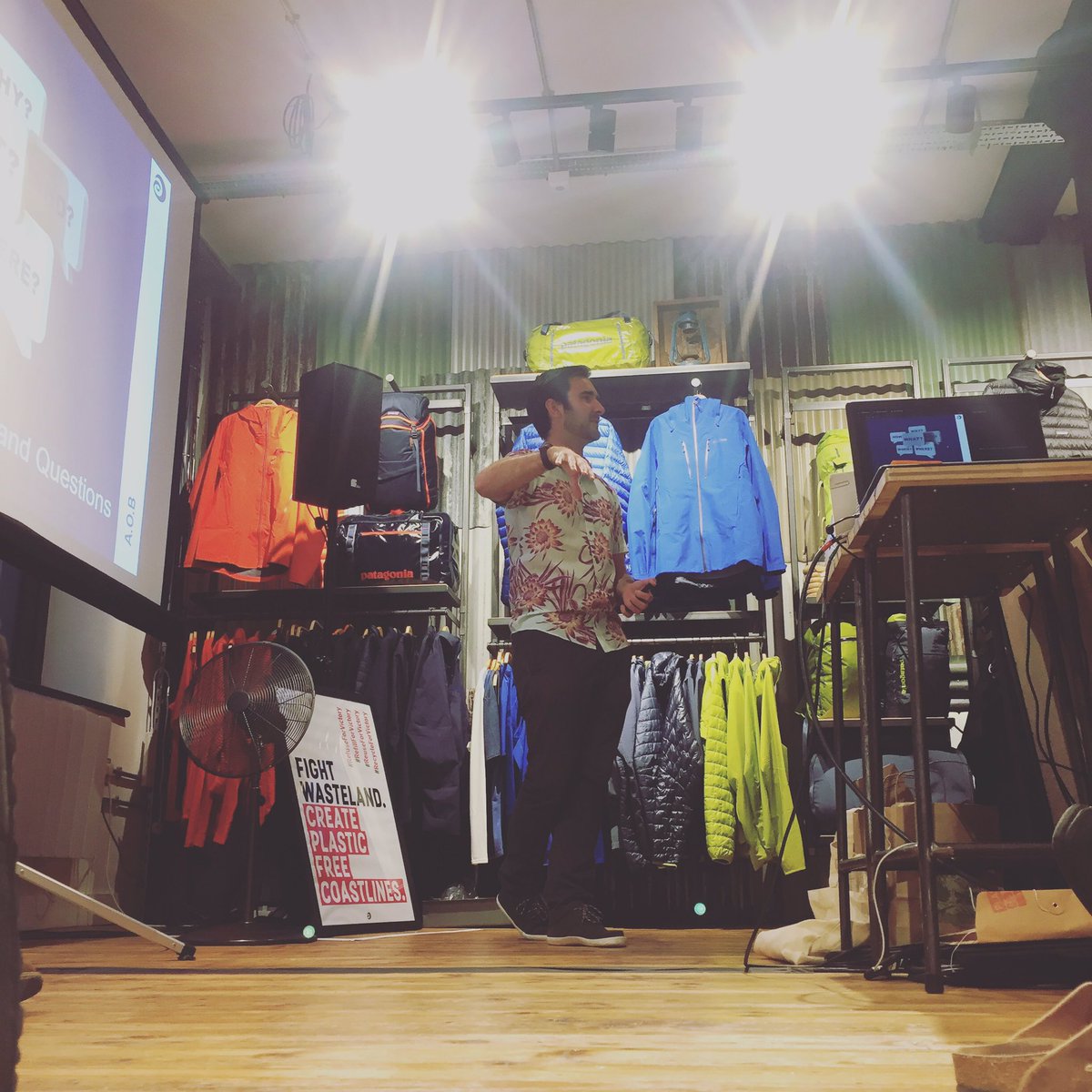 Journeywithsian's tweet photo. Awesome #surfactivists evening at @patagonia in #manchester with @sascampaigns #SAS Well done to the team for an inspiring evening. https://t.co/HMpnfQc2e8