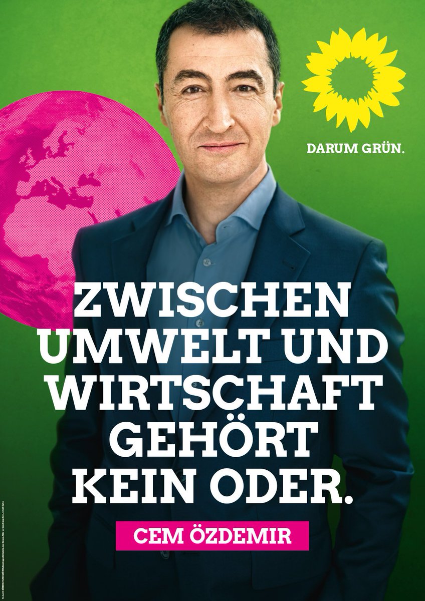 Die_Gruenen's tweet photo. Cem Özdemir: Zwischen Umwelt und Wirtschaft gehört kein Oder. #darumGRÜN #btw17 https://t.co/DuLIjaqaMi