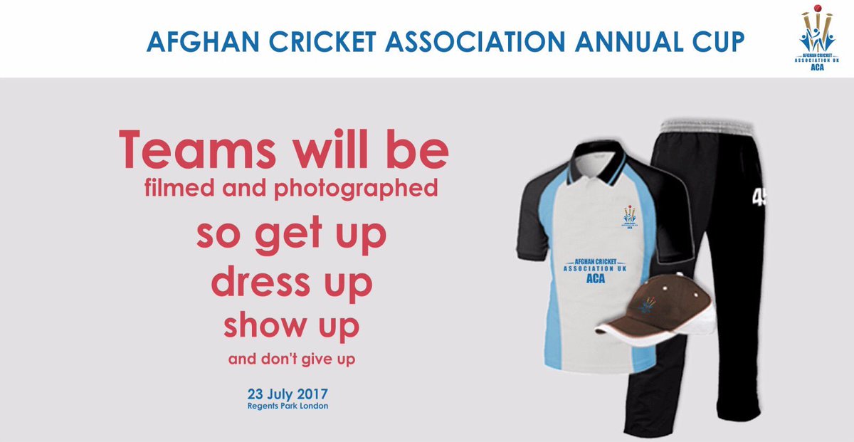 AfghanCricket_A's tweet photo. Cricket, networking, watani food, nd more. We r looking forward to seeing u all on Sunday at Regent's Park #ACAcup2017 @ACBofficials #ACAUK https://t.co/GxmQmCbXap