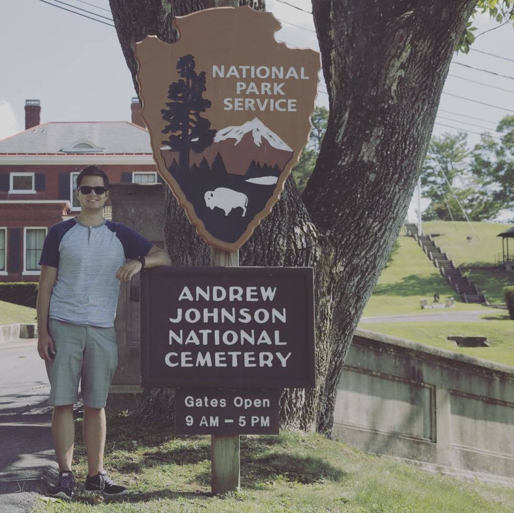 DavidGreiner's tweet photo. Resting place of the 17th President of the United States. Andrew Johnson started out as a tailor before becoming t… https://t.co/N4V057nFCF https://t.co/K8aprj7G7X