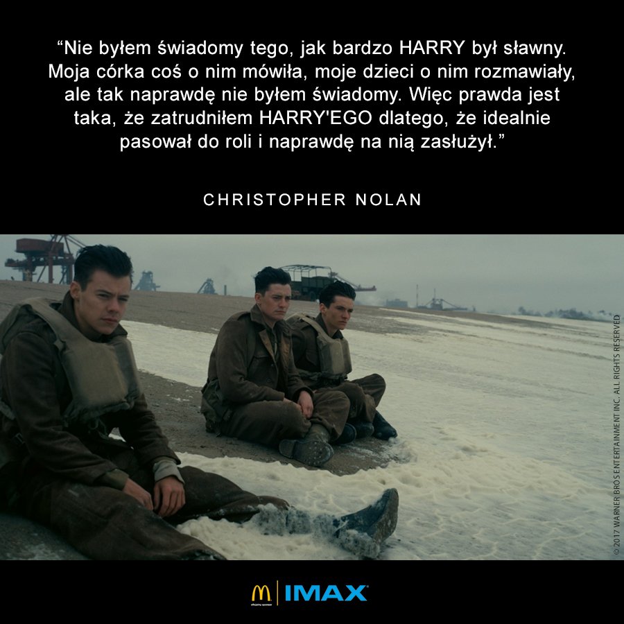 CinemaCityPL's tweet photo. Przypadek? Być może. 😉 Jesteśmy ciekawi, jak Harry sobie poradzi na wielkim ekranie. #OneDirection #1DPoland #Dunkirk https://t.co/dt4CHglNkX
