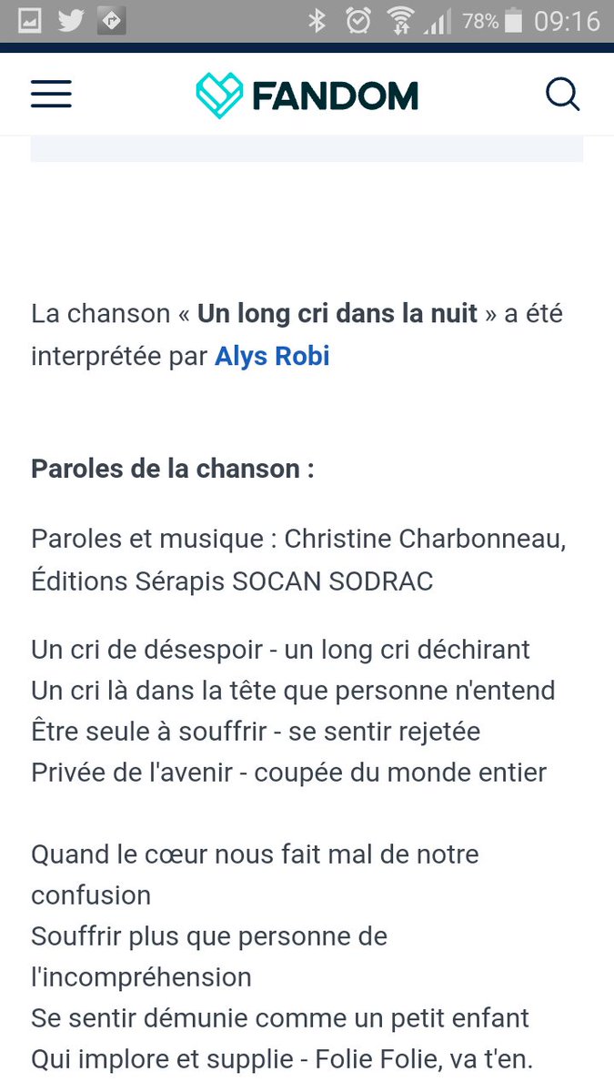 dumnat's tweet photo. My troll says she wrote this song for #AlysRobi (popular artist, popular song) The real song writer is dead ! Why such a preposterious lie ? https://t.co/21gdmuTsSK